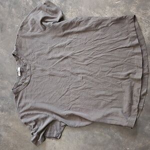 Buck Mason Curved Club Cotton Blend Khaki Green Short Sleeve Tee XL